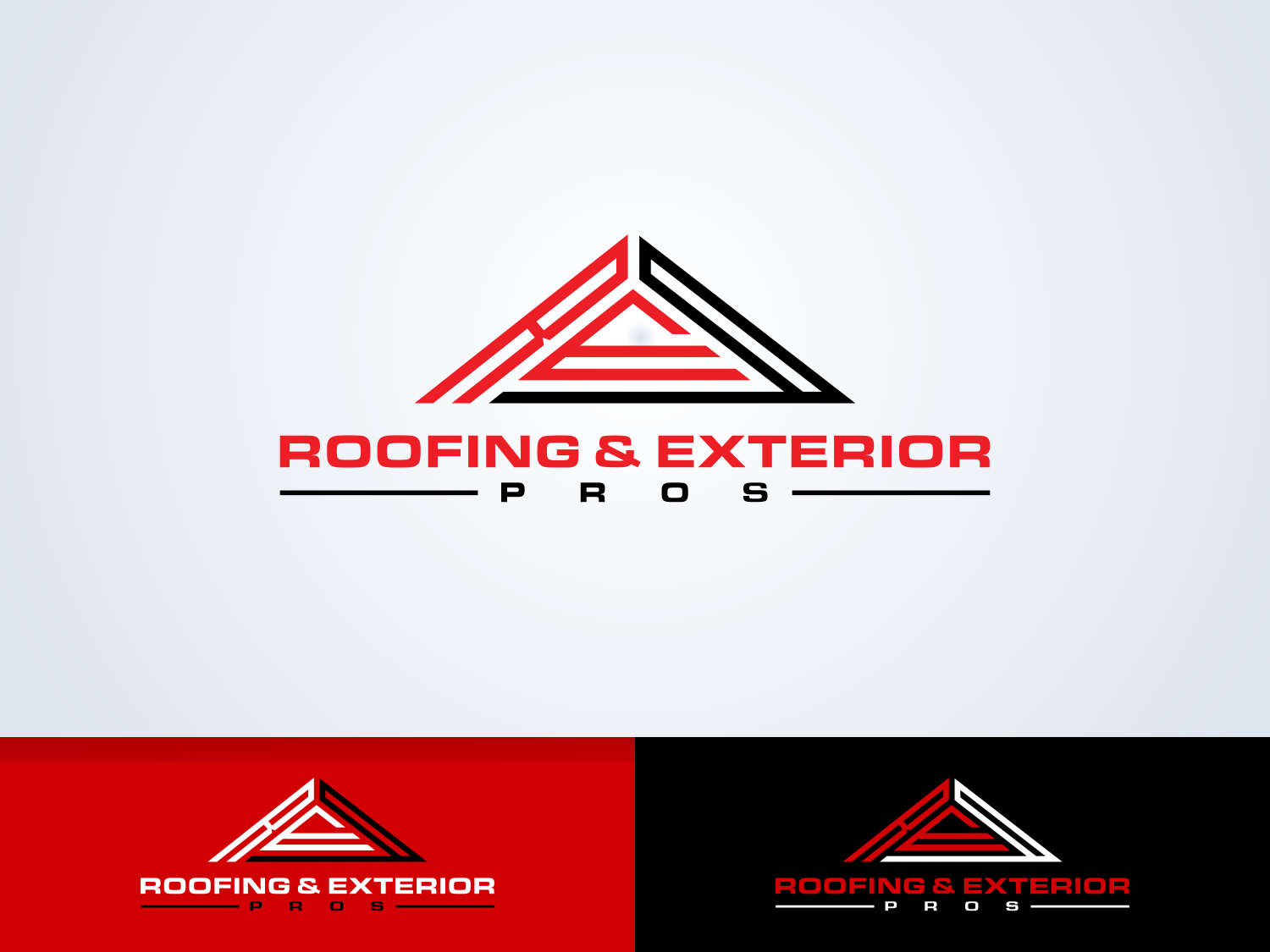 Logo Design by zilong graphic for Roofing and Exterior PROS | Design #26946655