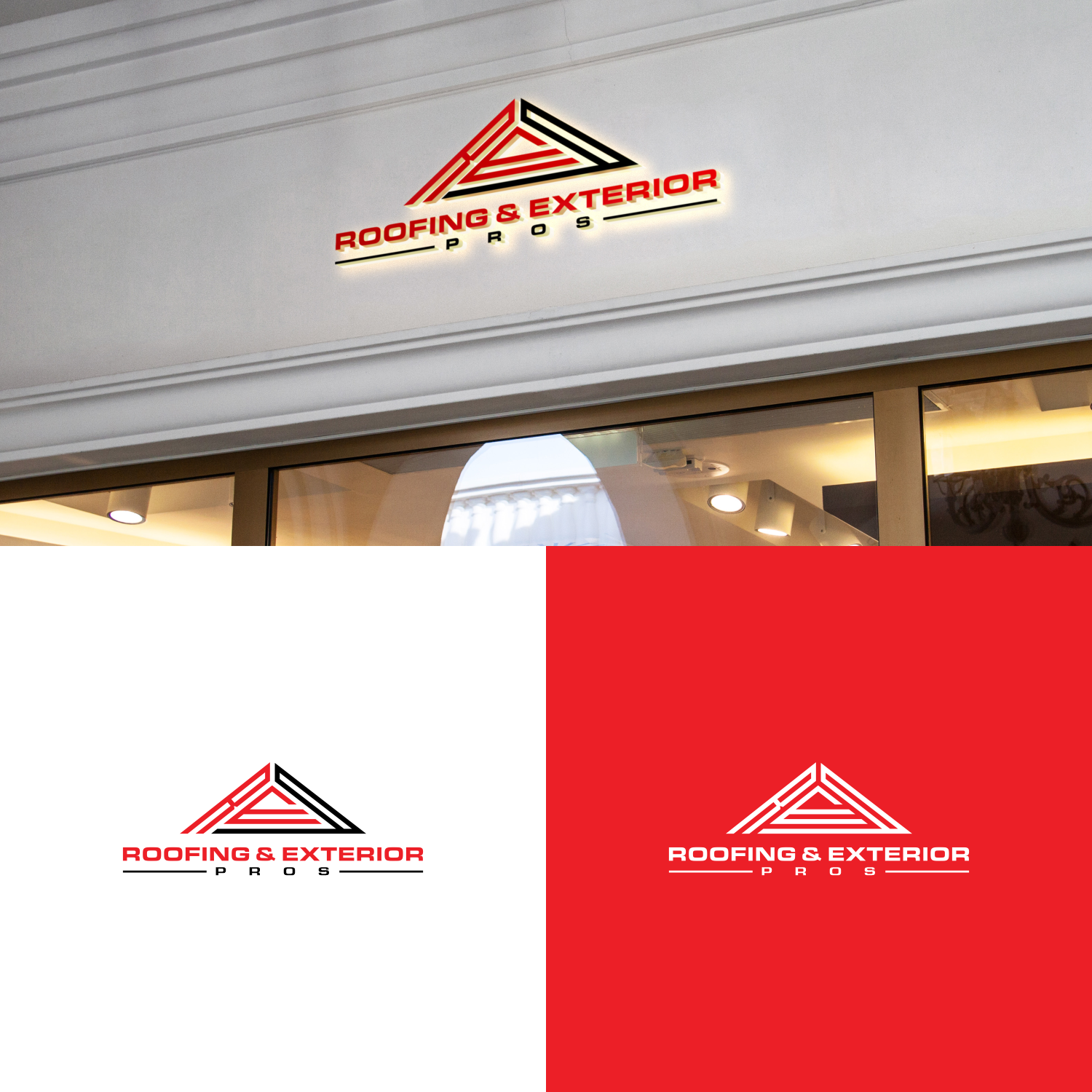 Logo Design by zilong graphic for Roofing and Exterior PROS | Design #26980082
