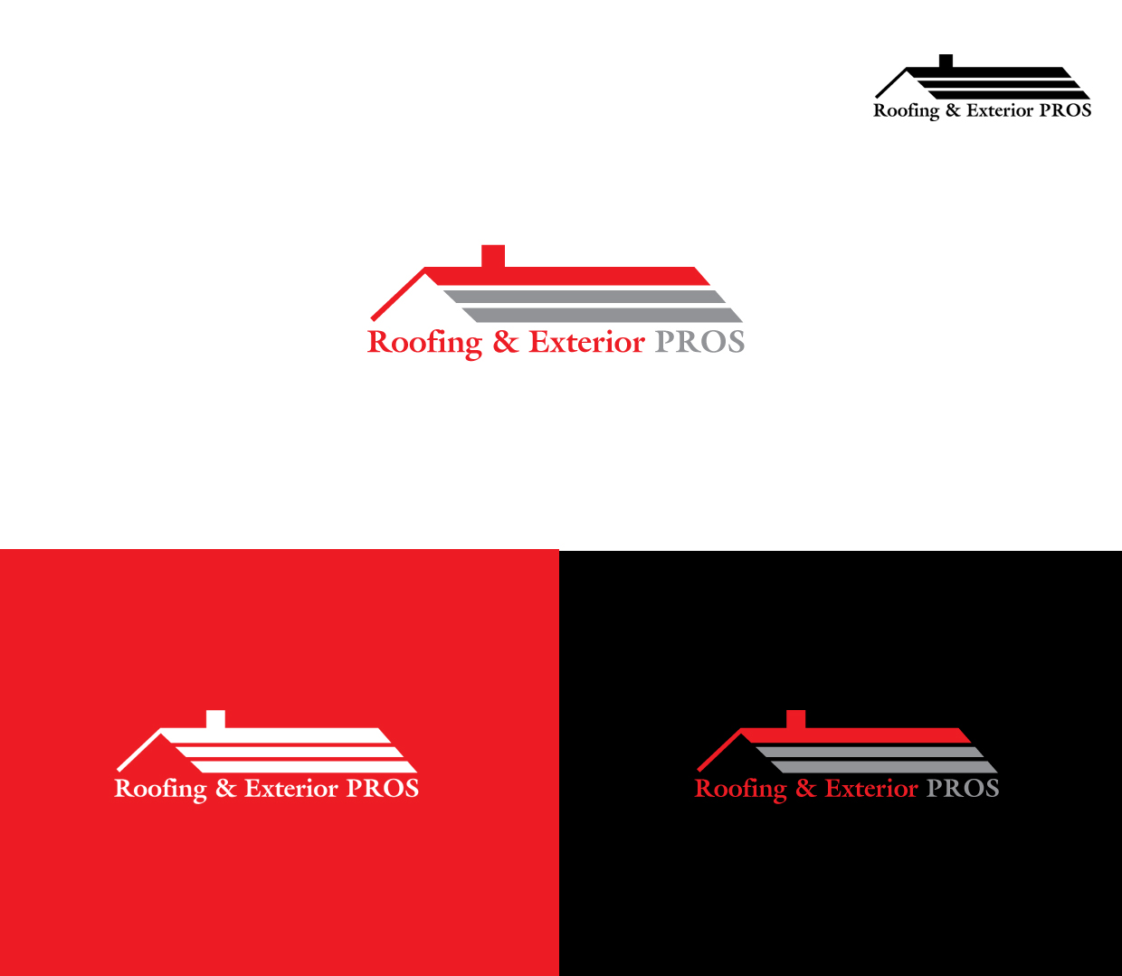 Logo Design by creativepoint for Roofing and Exterior PROS | Design #26947412