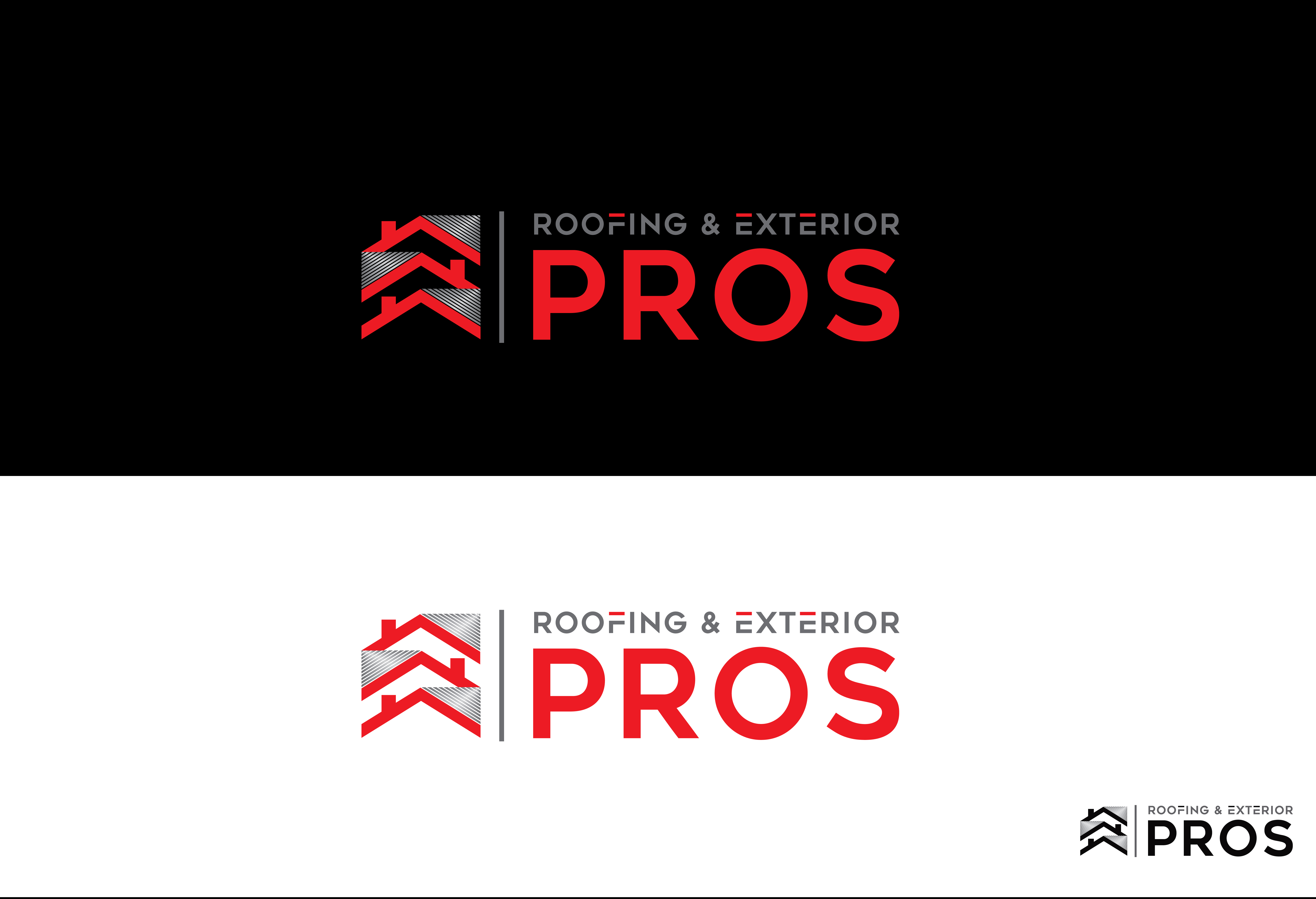 Logo Design by creativepoint for Roofing and Exterior PROS | Design #26959933