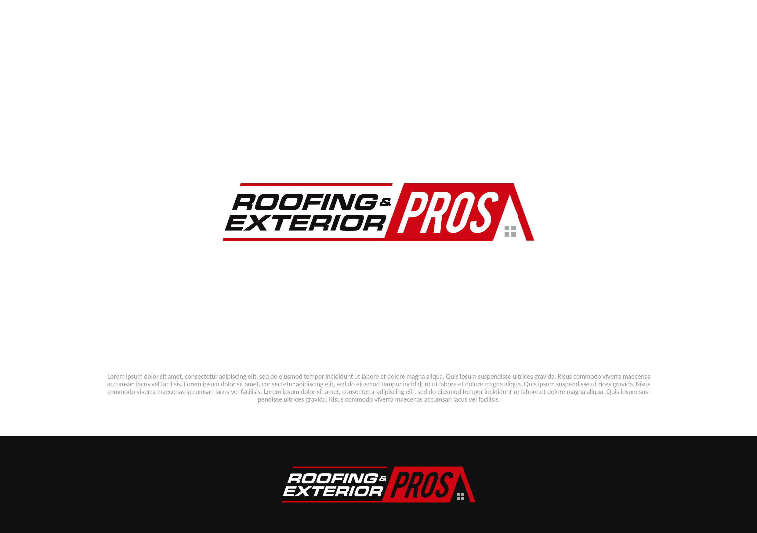 Logo Design by christianpoetoe for Roofing and Exterior PROS | Design #26947361