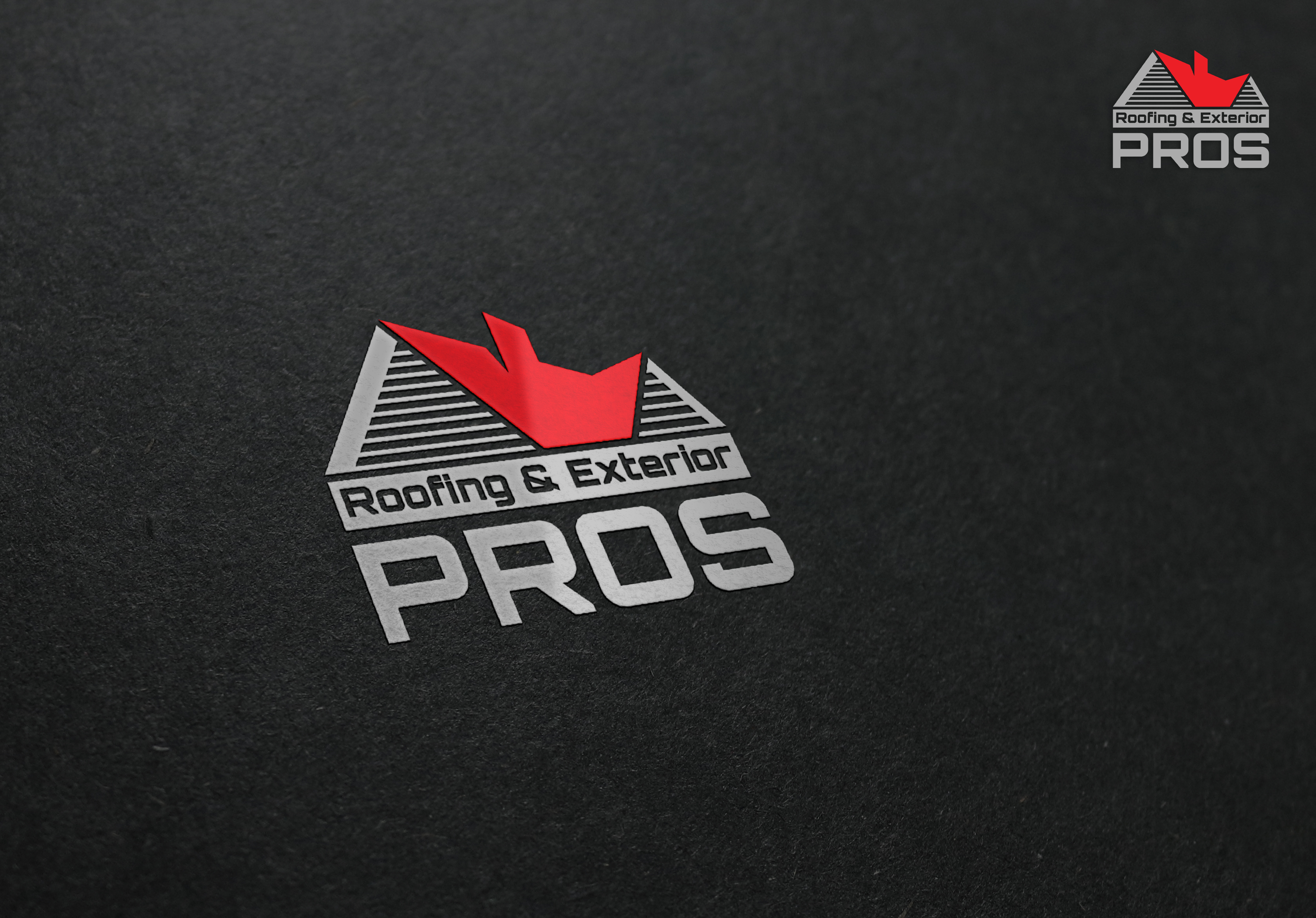Logo Design by aquabomb26 for Roofing and Exterior PROS | Design #26946564