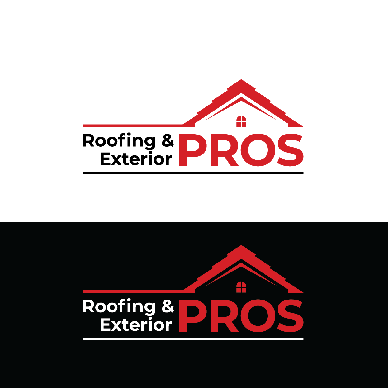 Logo Design by rozT for Roofing and Exterior PROS | Design #26960740