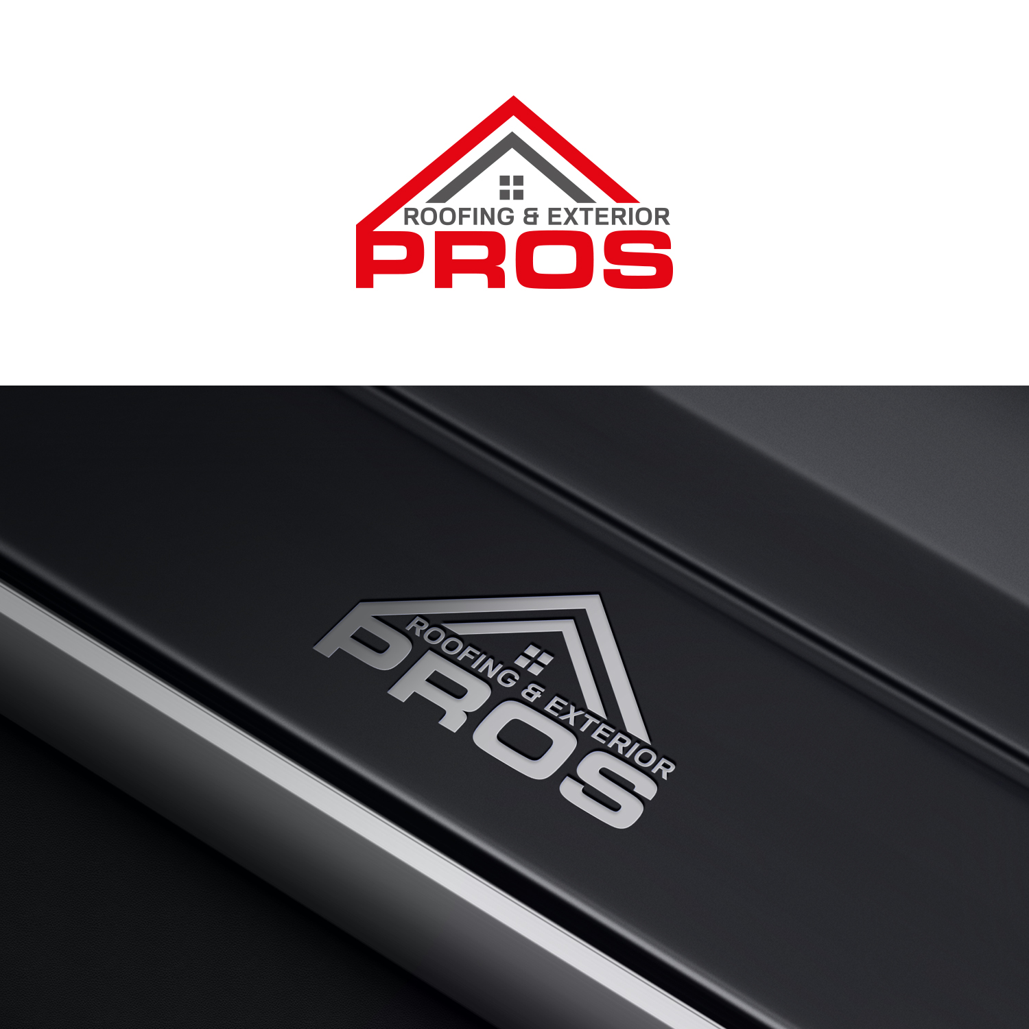 Logo Design by Maxo-Biz for Roofing and Exterior PROS | Design #26949340