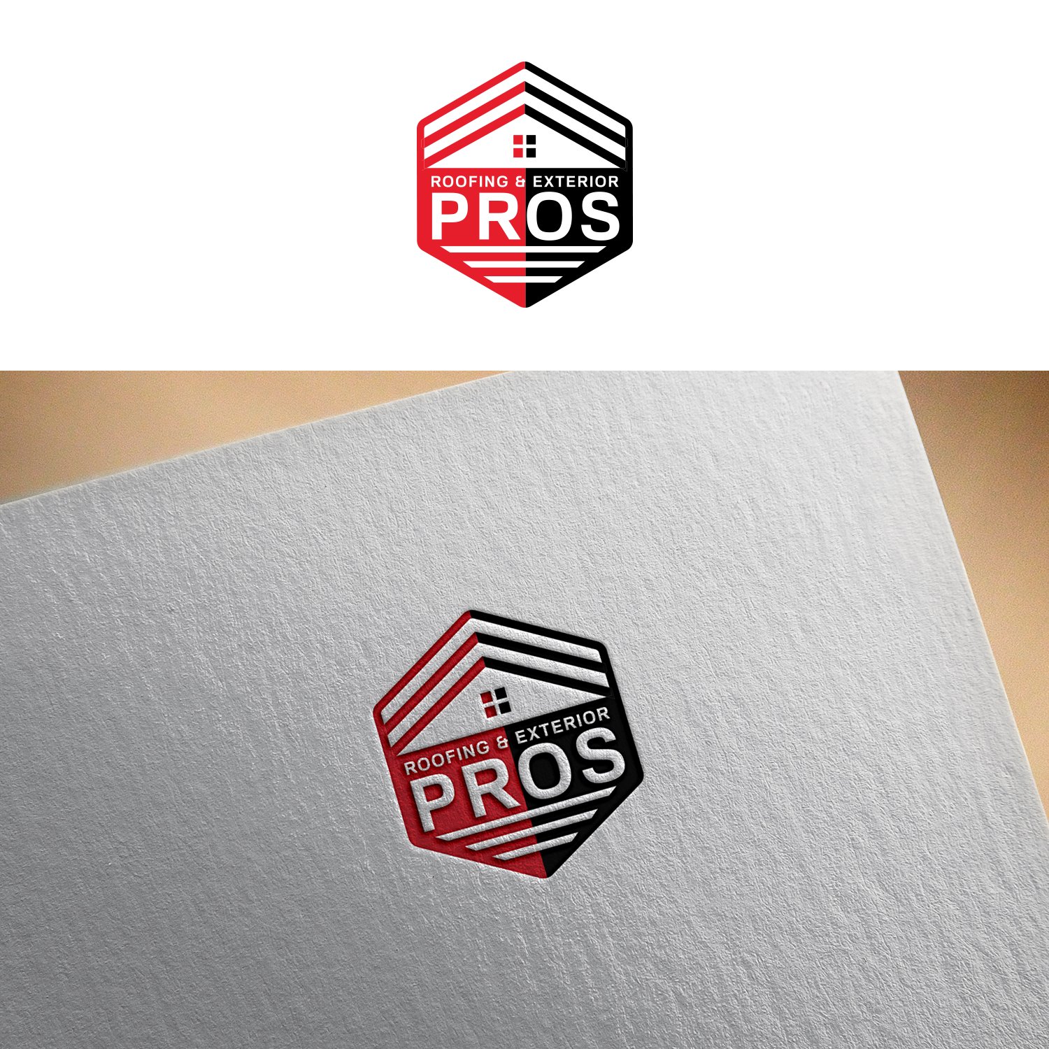 Logo Design by Maxo-Biz for Roofing and Exterior PROS | Design #26949342