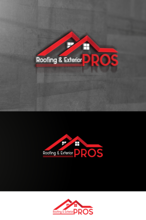Logo Design by Alpha design for Roofing and Exterior PROS | Design: #26951889