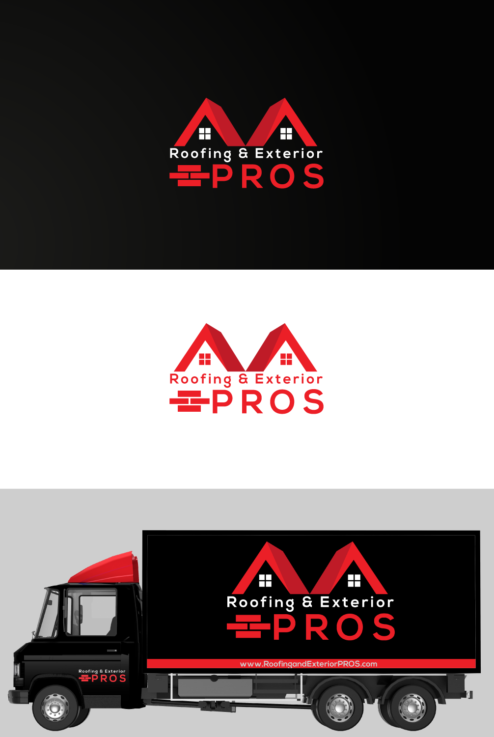 Logo Design by Alpha design for Roofing and Exterior PROS | Design #26951924