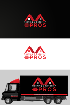 Logo Design by Alpha design for Roofing and Exterior PROS | Design: #26951924