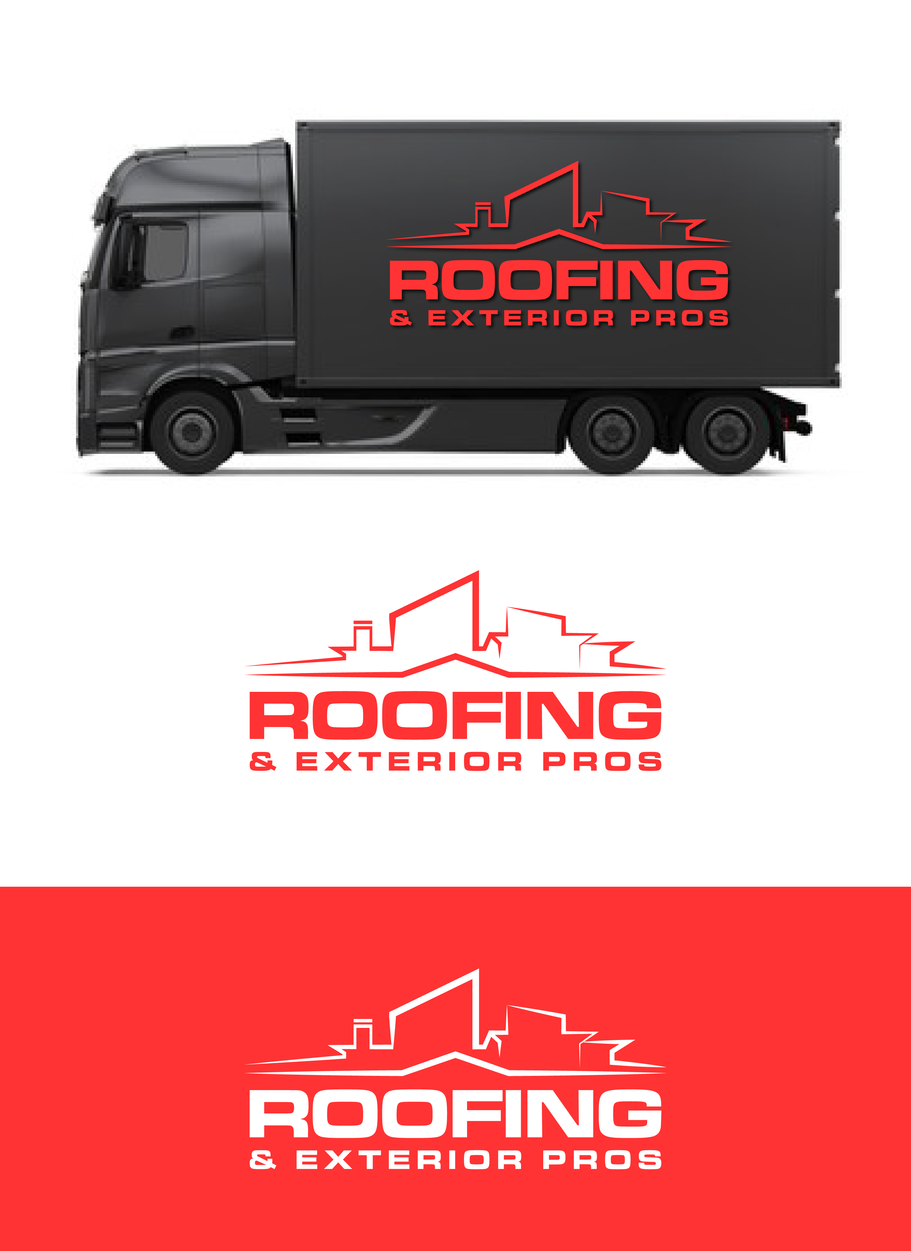 Logo Design by Mongsh for Roofing and Exterior PROS | Design #26949800