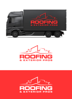 Logo Design by Mongsh for Roofing and Exterior PROS | Design: #26949800
