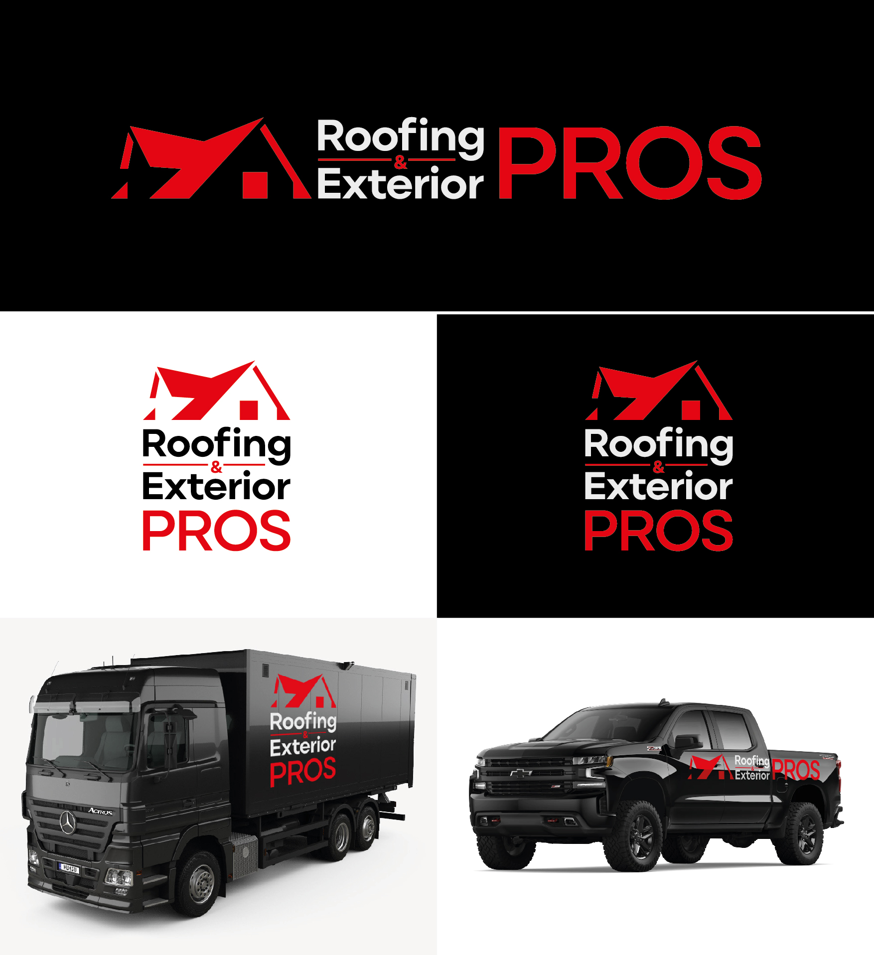 Logo Design by grrssn for Roofing and Exterior PROS | Design #26947369