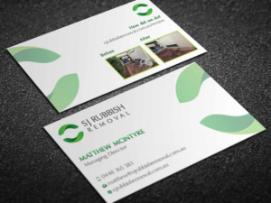 SJ Rubbish Removal Business Card | Business Card Design by Magic of Art