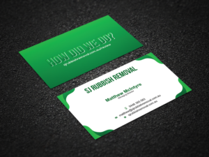 SJ Rubbish Removal Business Card | Business Card Design by vintana