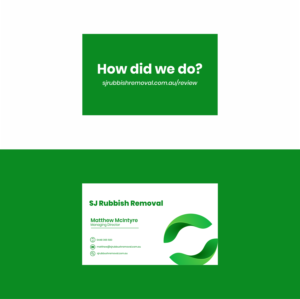 SJ Rubbish Removal Business Card | Business Card Design by DesignFirst