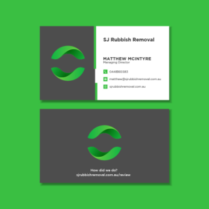 SJ Rubbish Removal Business Card | Business Card Design by G.R.L.T 2
