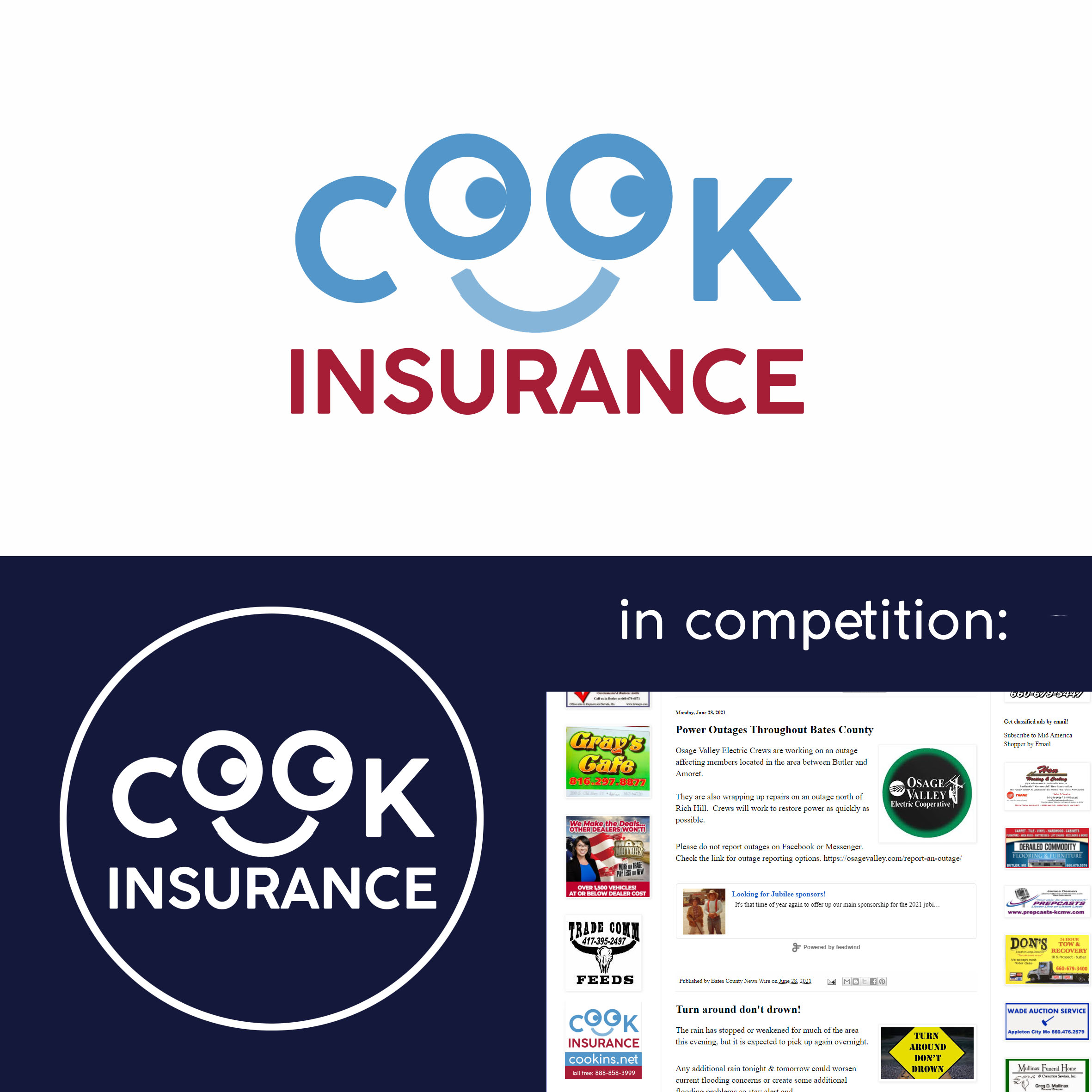 Logo Design by Sun Goku for Cook Insurance Agency | Design #27007985