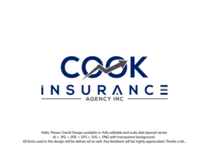 Cook Insurance, Cook Insurance Agency,  Cook Insurance Agency Inc | Logo Design by MagicMan 3