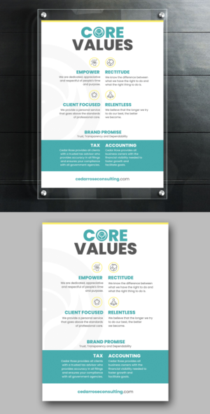 Esthetically Pleasing Core Values and Brand Promise for Accounting Firm | Diseño de Flyer por Fat Bat Man