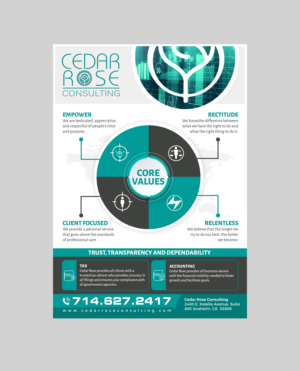 Esthetically Pleasing Core Values and Brand Promise for Accounting Firm | Diseño de Flyer por SAI DESIGNS