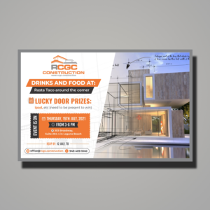 FUN Construction Open House Invitation | Einladungs-Design von Fat Bat Man