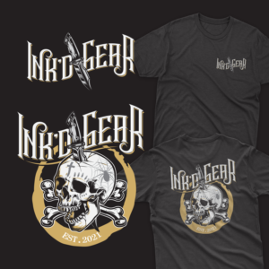 INK'D-GEAR LLC needs a American Traditional Skull and Dagger T-shirt Design! | T-Shirt-Design von delegacydesign