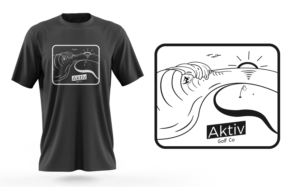 Aktiv Golf, where action sports blends with with the game of golf  | Diseño de Camiseta por Risallah