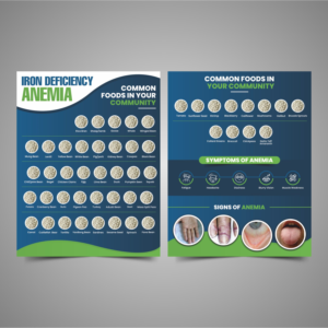 iron deficiency anemia - educational reference paper | Diseño de Póster por Fat Bat Man