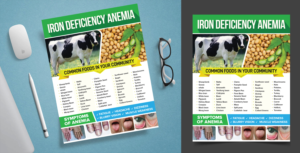 iron deficiency anemia - educational reference paper | Diseño de Póster por SAI DESIGNS