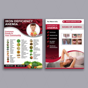 iron deficiency anemia - educational reference paper | Diseño de Póster por DA.