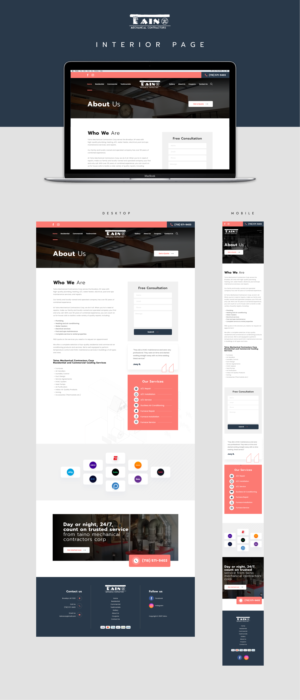 Home and interior page website design for HVAC company - Taino Corp. | Web-Design von Hazan Shaw