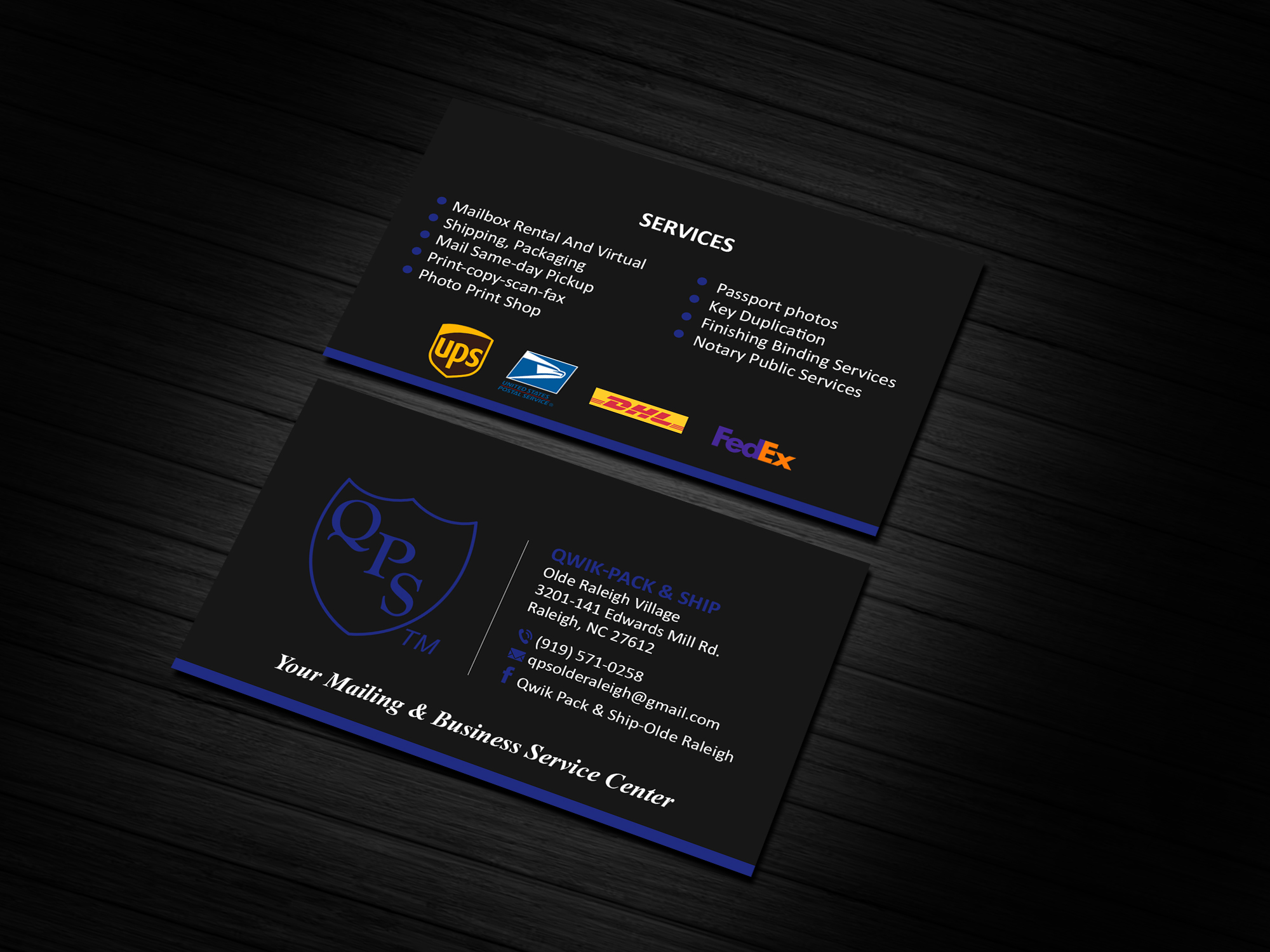 Business Card Design by Creations Box 2015 for Qwik Pack & Ship | Design #26961559