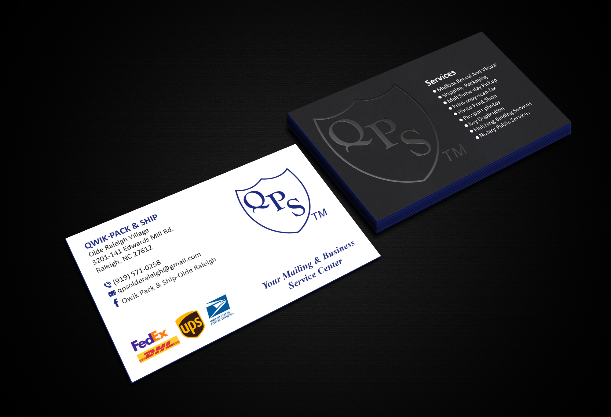 Business Card Design by Creations Box 2015 for Qwik Pack & Ship | Design #26968069