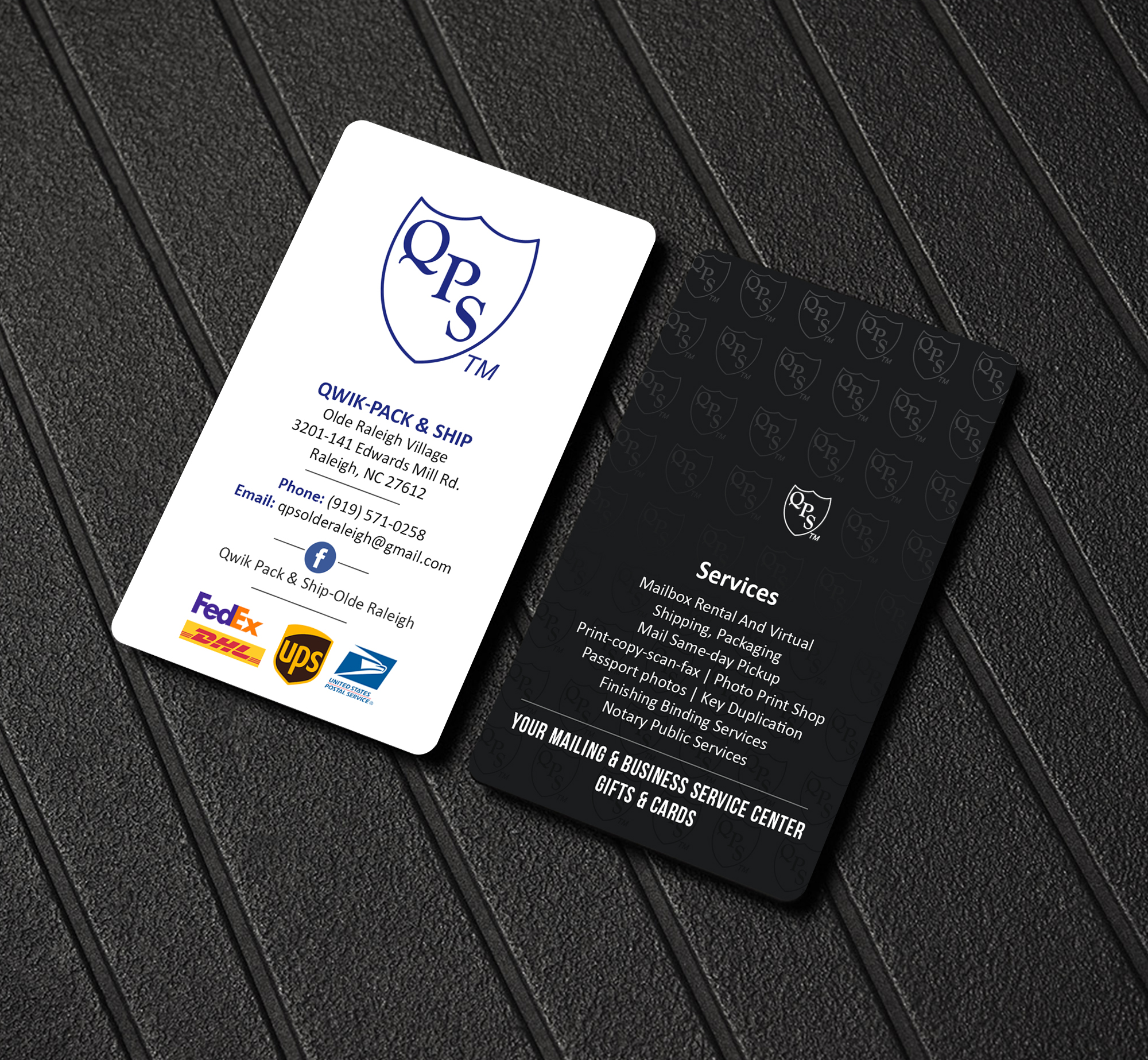 Business Card Design by Creations Box 2015 for Qwik Pack & Ship | Design #26968076