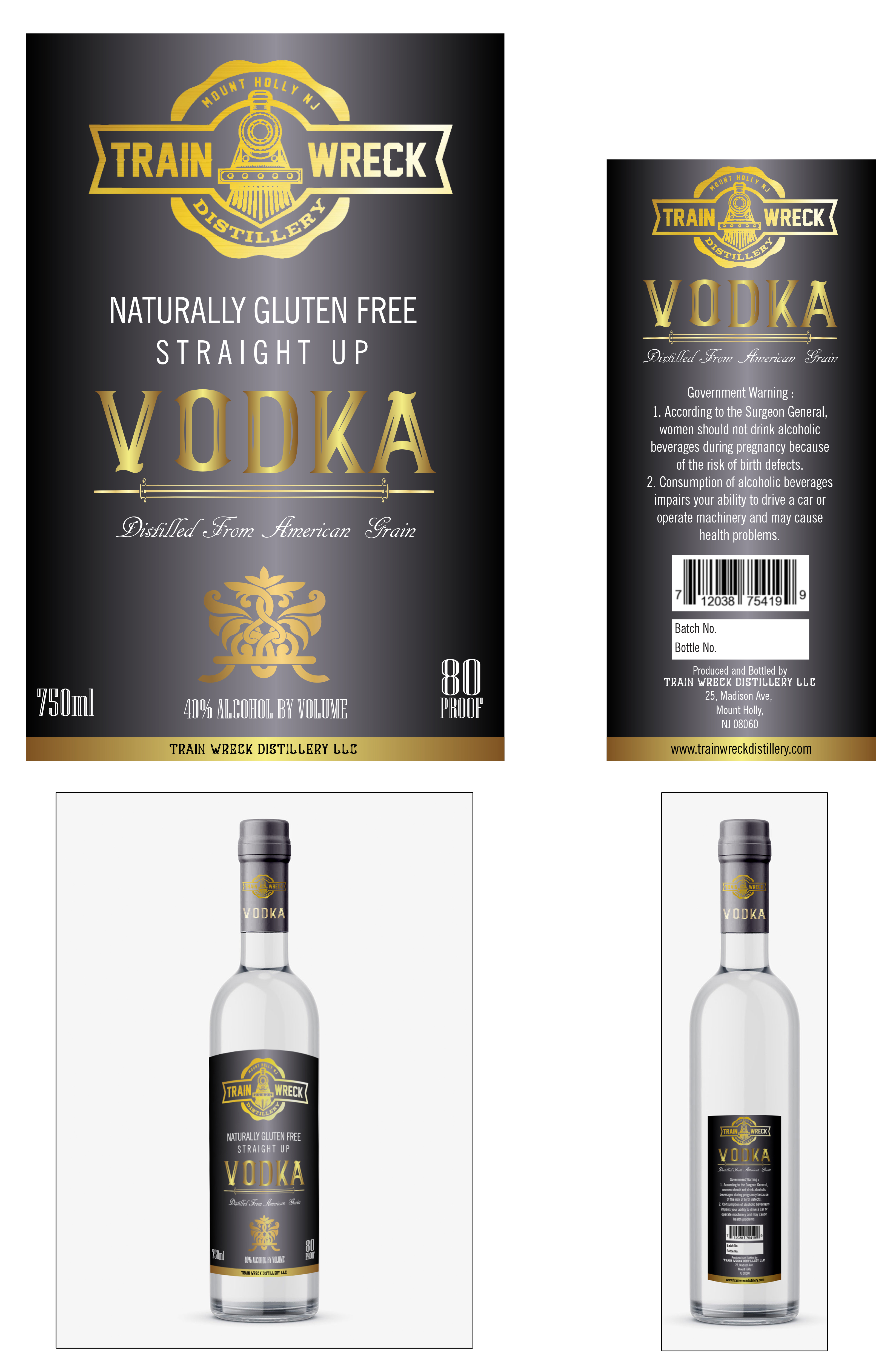 Packaging Design by Priyanthav for Train Wreck Distillery | Design #26987579