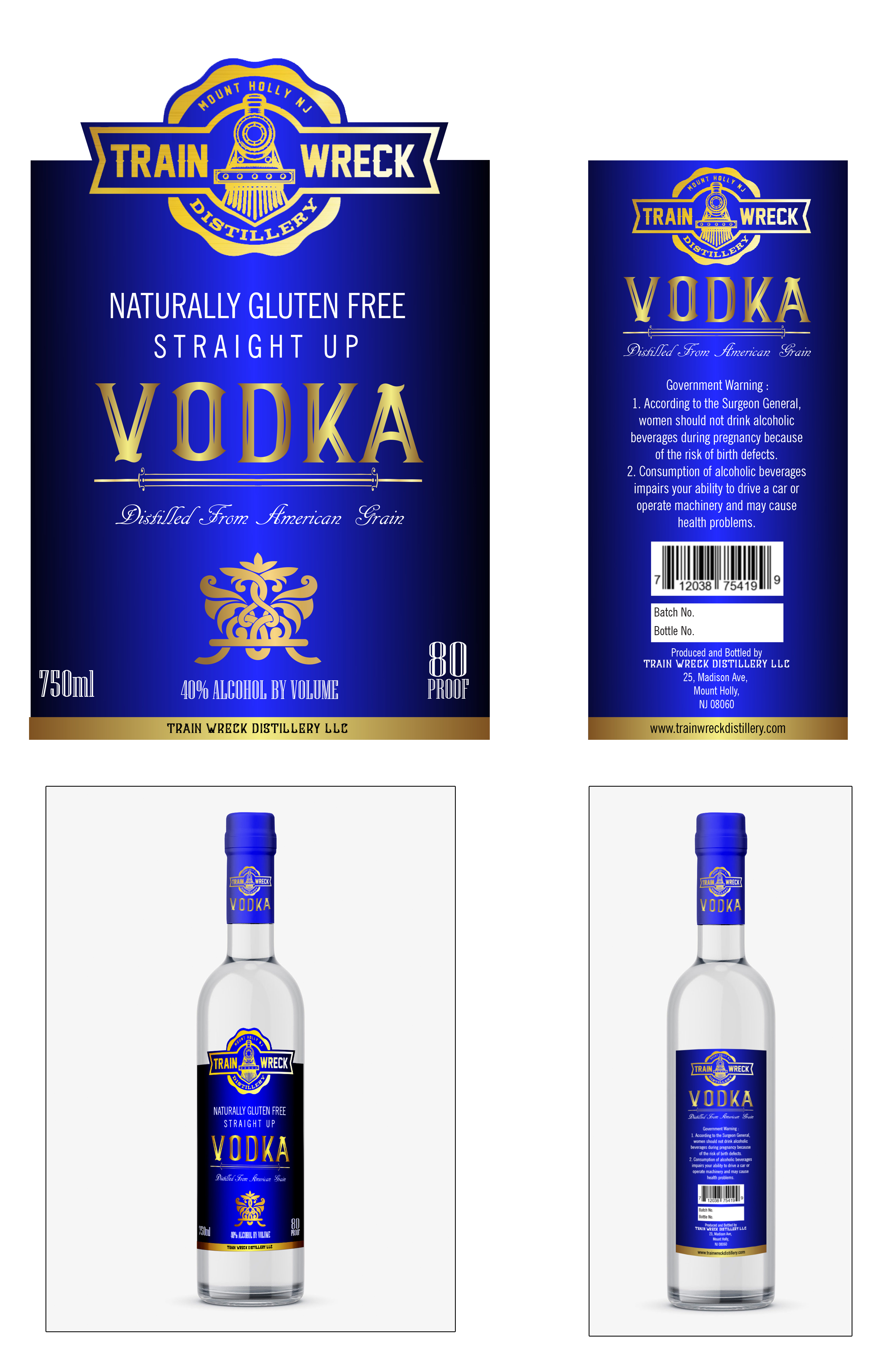 Verpackungs-Design von Priyanthav für Train Wreck Distillery | Design #26987580