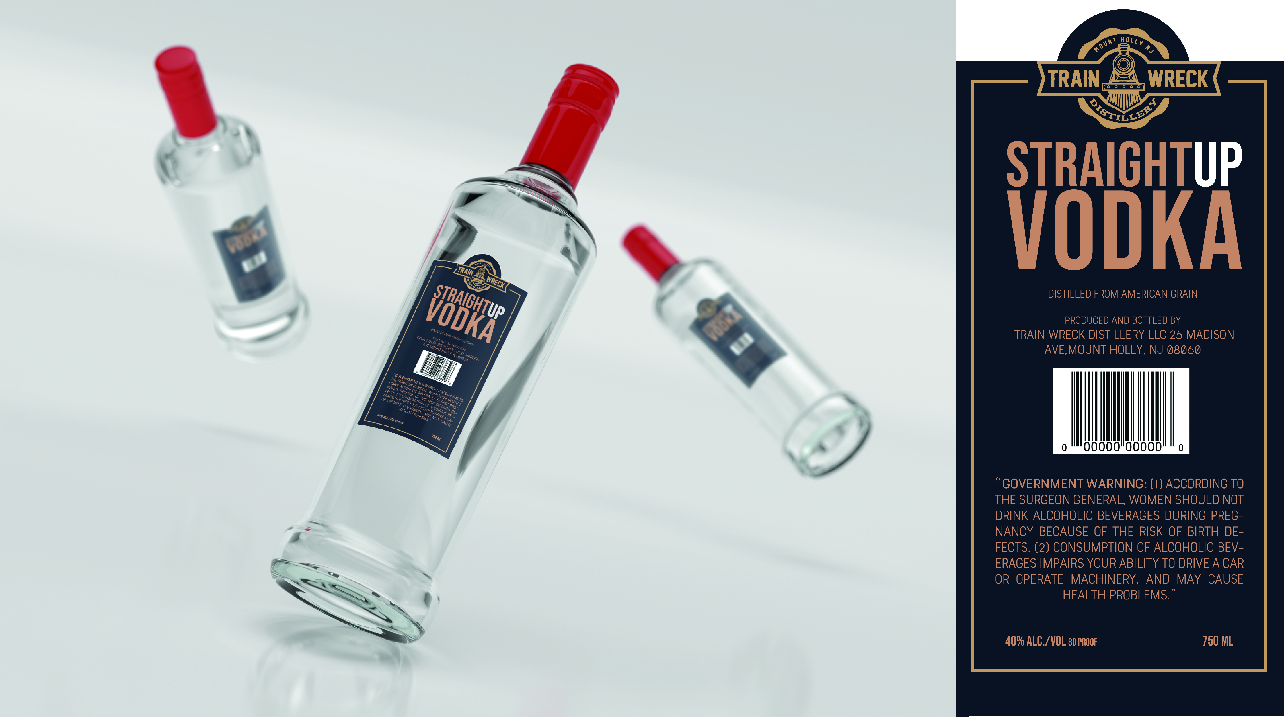 Verpackungs-Design von MC_Studio für Train Wreck Distillery | Design #26991475