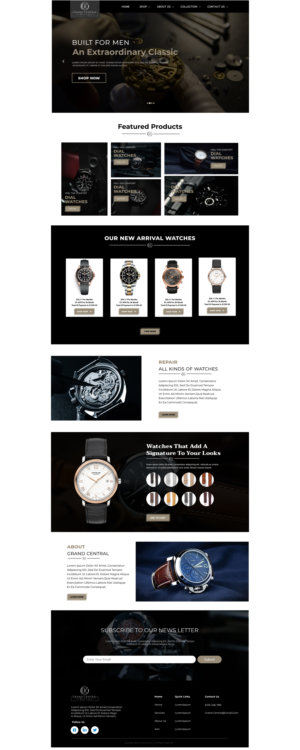Ecommerce Site for High End Watch repair | Web Design by Adeel Rahman