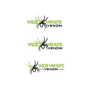 Web Wraps Venom (Web Wraps is the brand, Venom is the name of the product) | Logo Design by sankar999