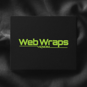 Web Wraps Venom (Web Wraps is the brand, Venom is the name of the product) | Logo Design by Gerald Design 3