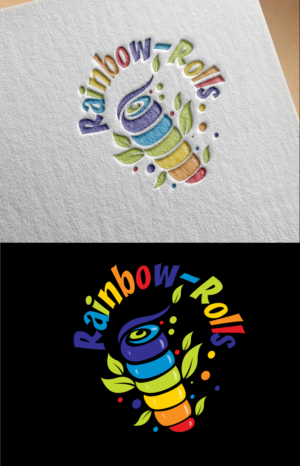 Rainbow-Rolls | Logo Design by blue eye