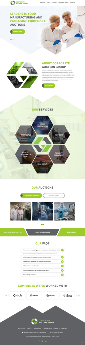 Web Design by pb for Corporate Auction Group, Inc.  | Design: #26967934