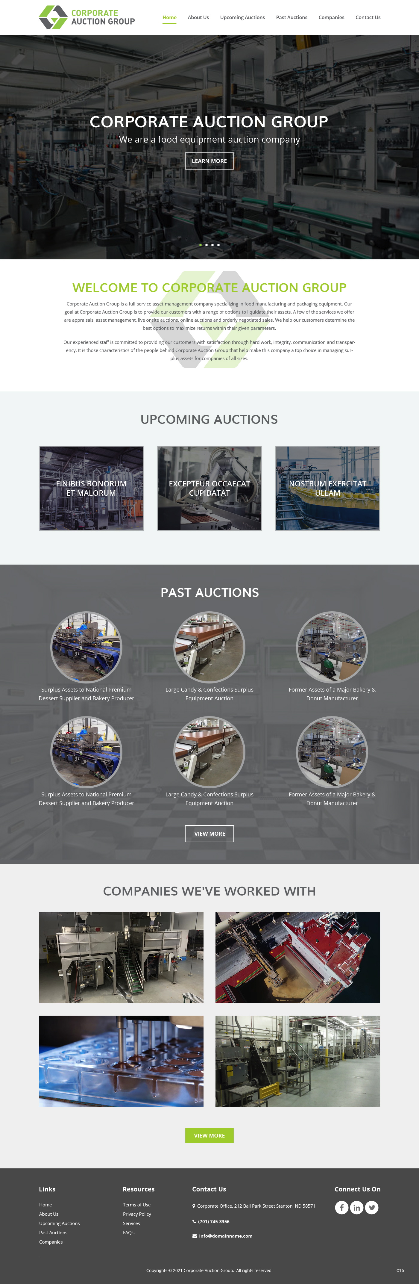 Web Design by pb for Corporate Auction Group, Inc.  | Design #26967935