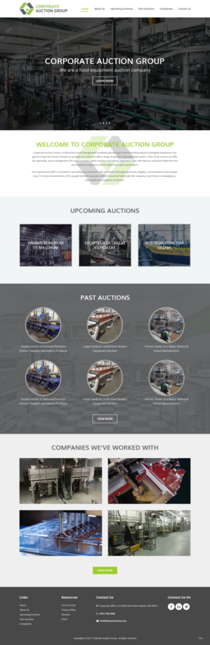 Web Design by pb for Corporate Auction Group, Inc.  | Design: #26967935