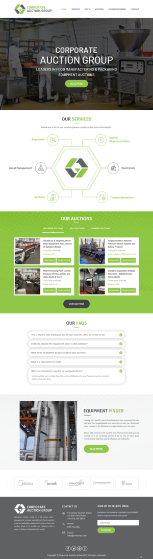 Web Design by pb for Corporate Auction Group, Inc.  | Design: #26967936