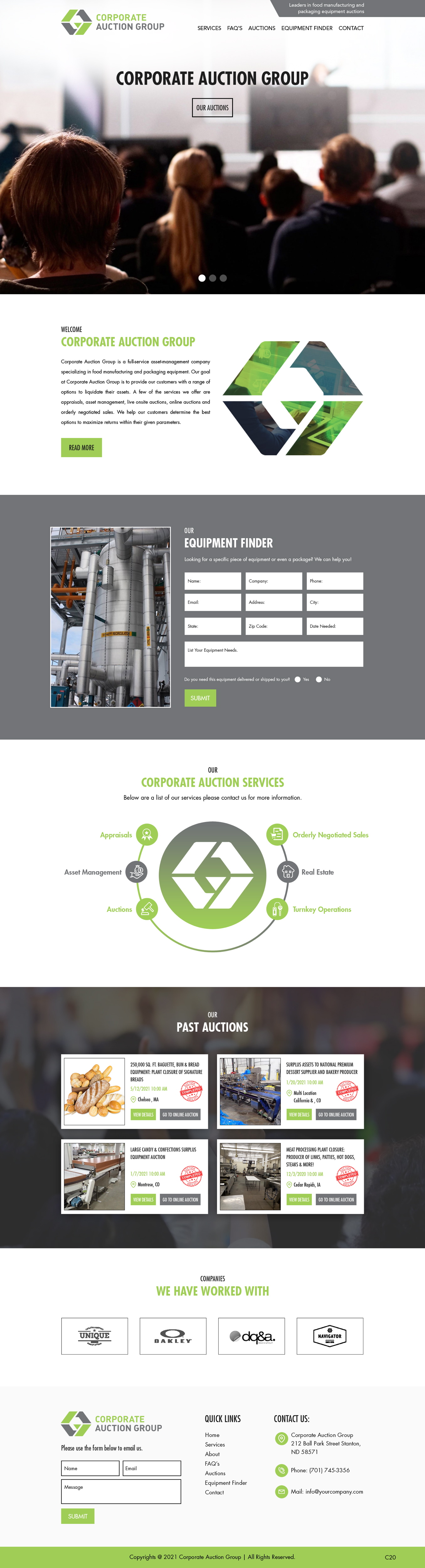 Web Design by pb for Corporate Auction Group, Inc.  | Design #26967937