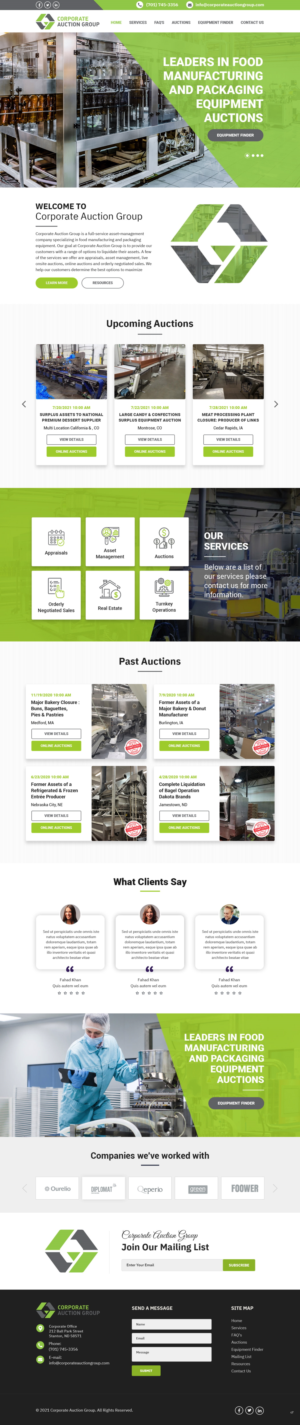 Web Design by pb for Corporate Auction Group, Inc.  | Design: #26967938