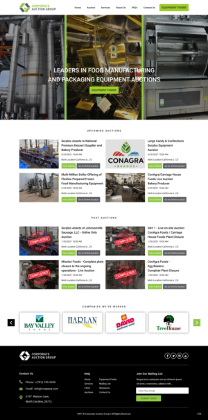 Web Design by pb for Corporate Auction Group, Inc.  | Design: #26967941