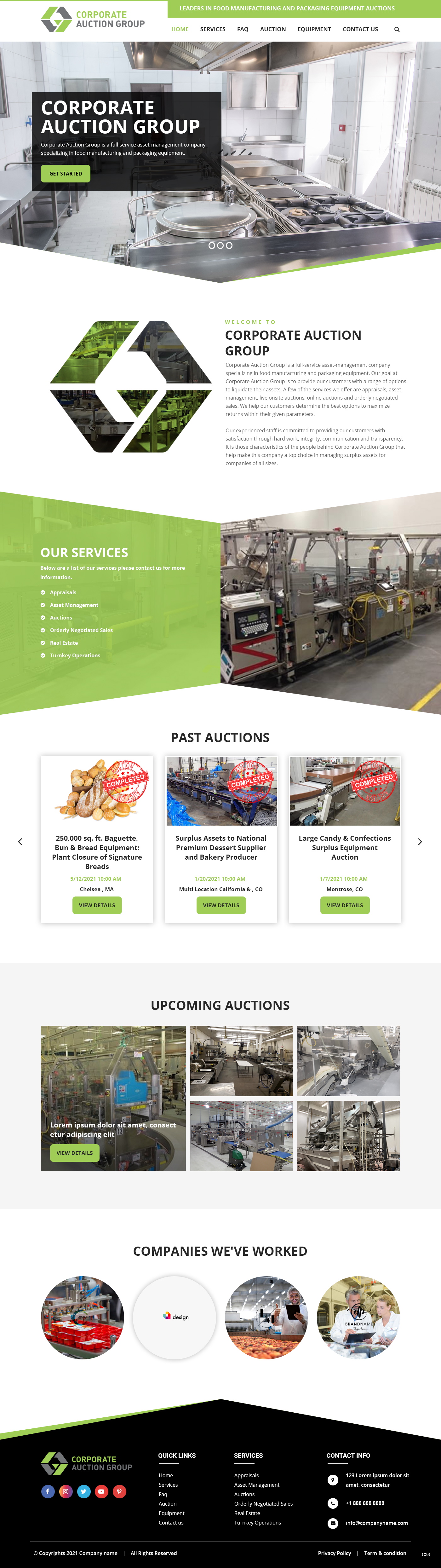 Web Design by pb for Corporate Auction Group, Inc.  | Design #26967943