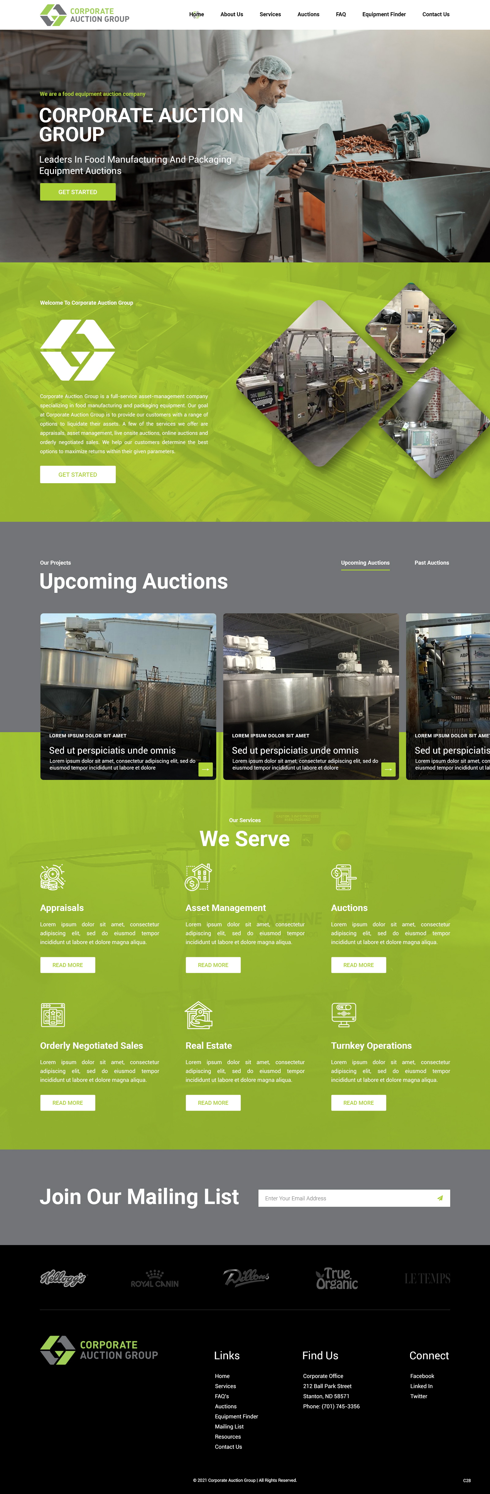 Web Design by pb for Corporate Auction Group, Inc.  | Design #26967945