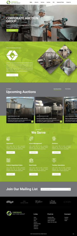 Web Design by pb for Corporate Auction Group, Inc.  | Design: #26967945